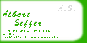 albert seffer business card